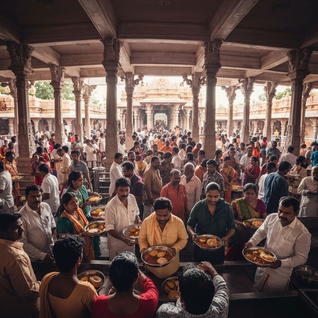 Annadanam Seva at Sri Siddheswari Peetham