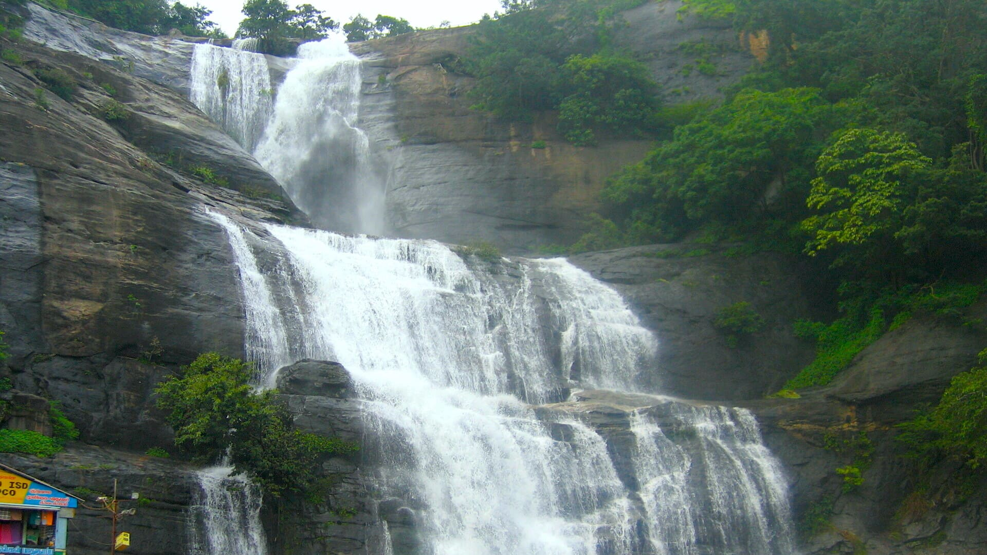 Courtallam waterfall background